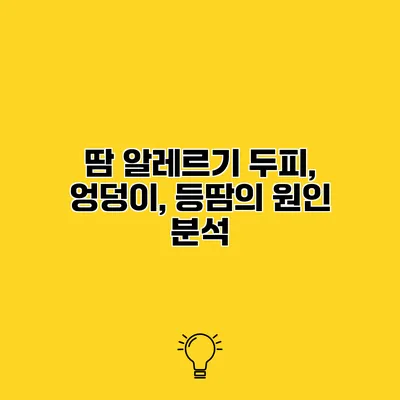 땀 알레르기 두피, 엉덩이, 등땀의 원인 분석