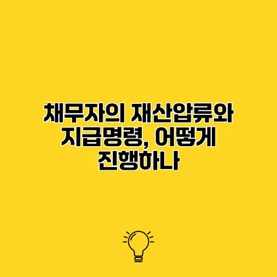 채무자의 재산압류와 지급명령, 어떻게 진행하나?