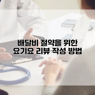 배달비 절약을 위한 요기요 리뷰 작성 방법