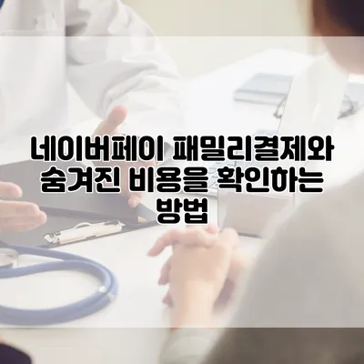 네이버페이 패밀리결제와 숨겨진 비용을 확인하는 방법
